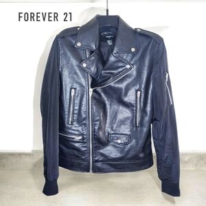 FOREVER 21 Faux Leather Biker Jacket - Medium